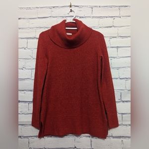 LOFT Dark Orange Cowl Neck Sweater Women's Size XS Petite